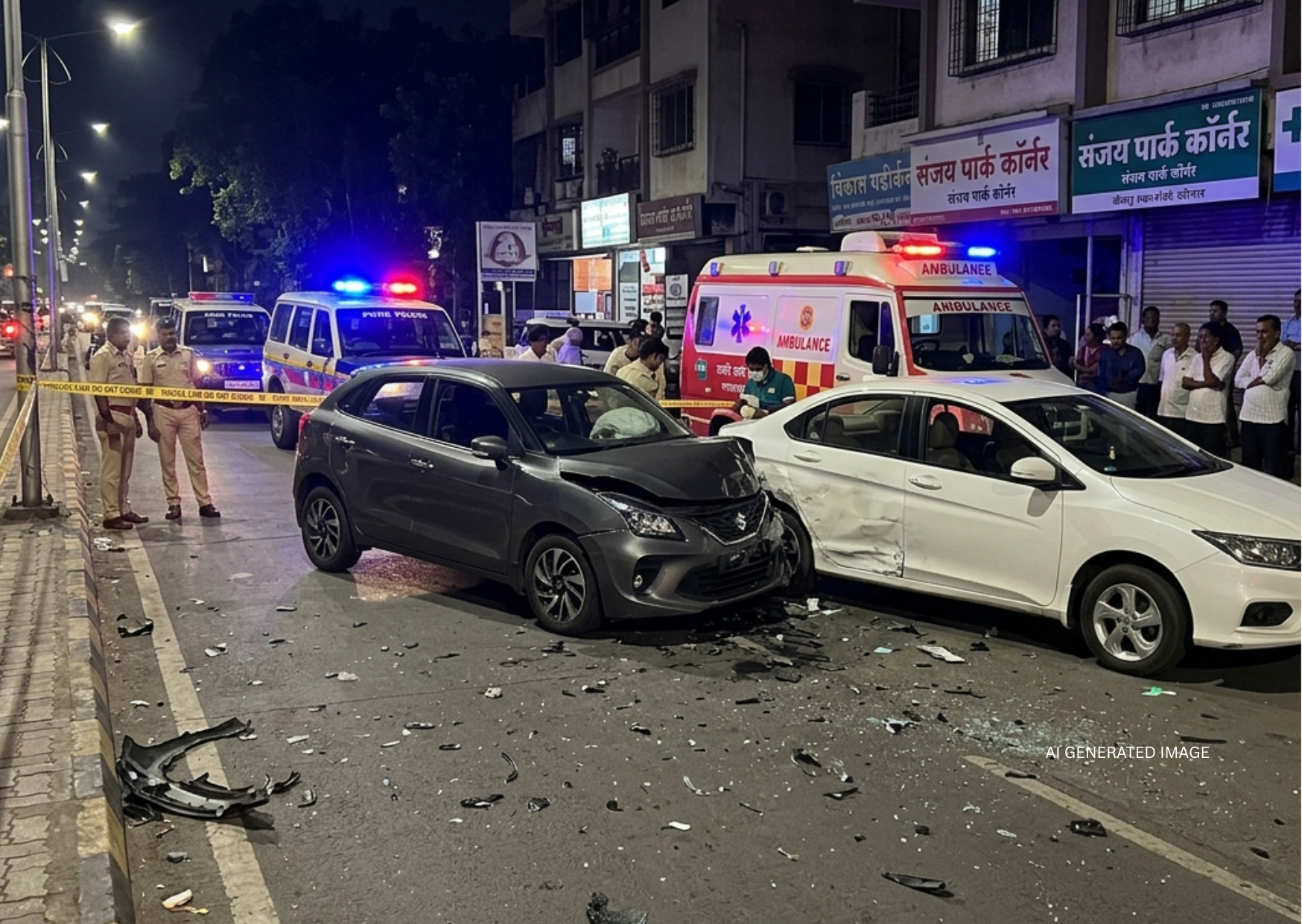 speeding-car-crash-sanjay-park-road-yerwada-pune